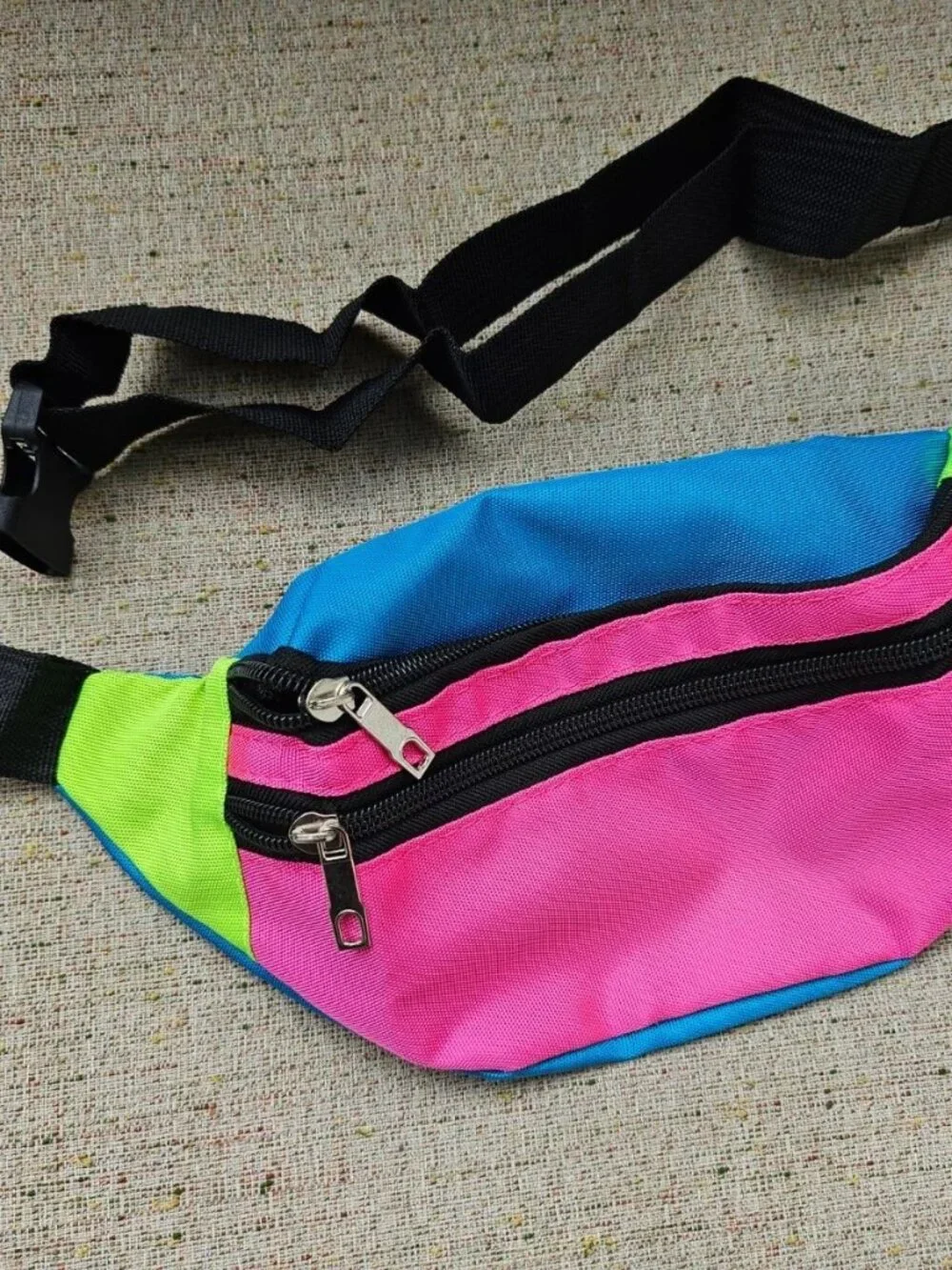 Fanny Bag Travel Bag Multi Color Waist Bag Nylon Hiking Bag Zip Pockets